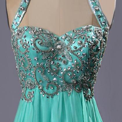 Green Prom Dress Para Formatura Chiffon Dress..