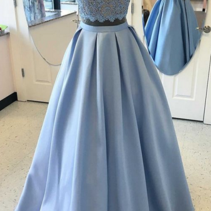 Custom Made Two Pieces Prom Dress,halter Party..
