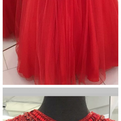 Red Sweetheart Sheath Slit Prom Dress,sheer..