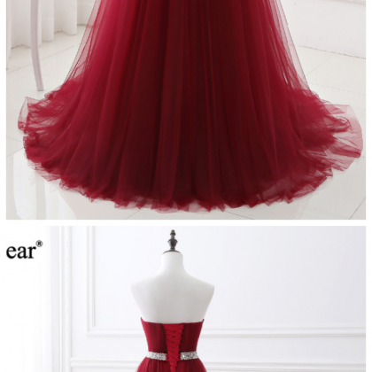 Tulle Formal Evening Gown ,sweetheart Lace Up Back..