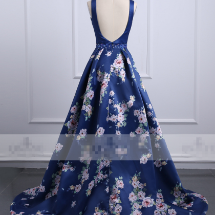 Fashion 3d Floral Flowers Pattern Print Prom..