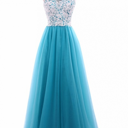 Real Photo Lace Tulle Prom Dresses Long A Line..