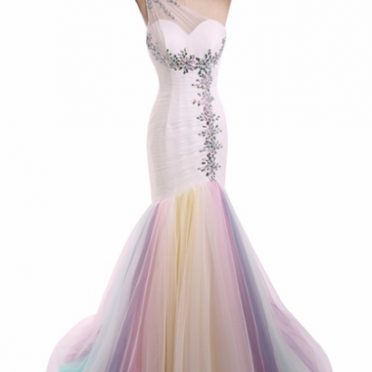 Ever Pretty Colorful Mermaid Beaded Tulle One..