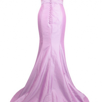 Purple Taffeta Lace Prom Dress Luxury Mermaid One..