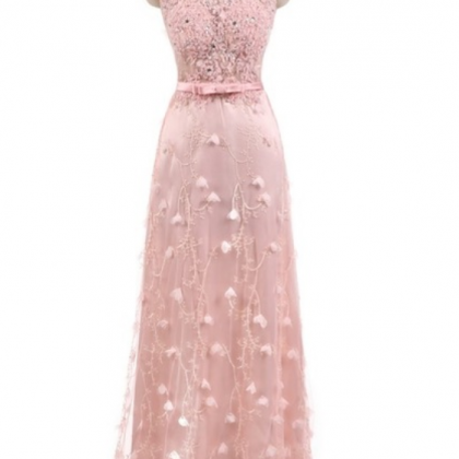 Long Pink Formal Party Sleeves Elegant Mother Of..