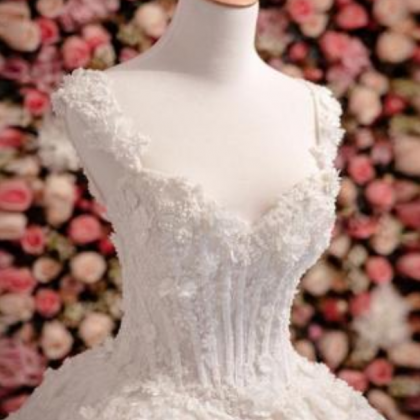 Wedding Dresses, Wedding Gown Sexy Illusion Back..