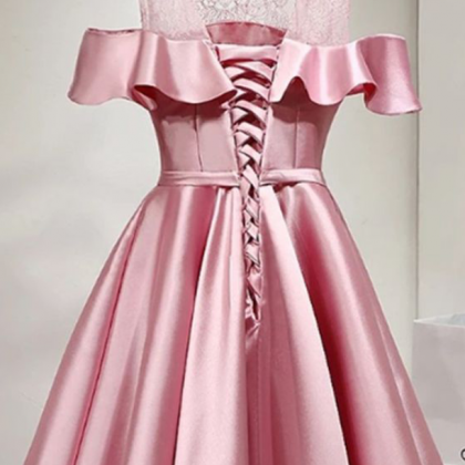 Pink Homecoming Dresses, Homecoming Dresses Satin..