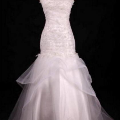 Design Msermaid Wedding Dress Crystal Beads Tulle..