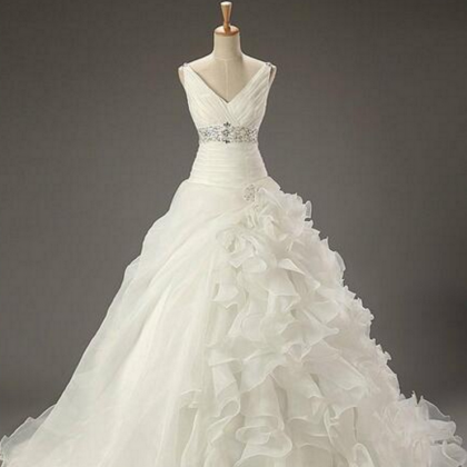 Ball Gown Prom Dresses, V-neck Wedding Dresses,..