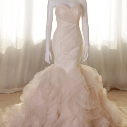White Wedding Dress Bridal Gown,mermaid Bridal..