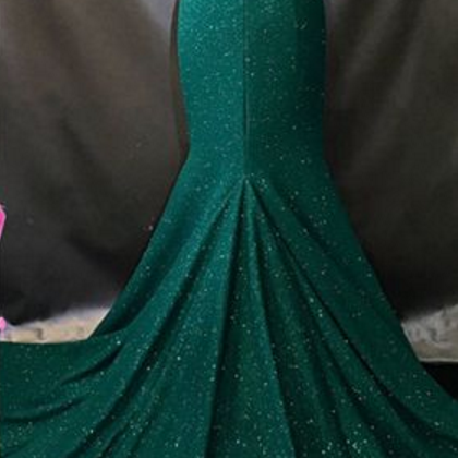 Green Evening Dresses,mermaid Prom Dress,sequins..