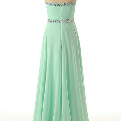 Custom Made Mint Green Prom Dress, Long Prom..