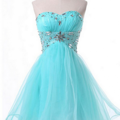 Tulle Homecoming Dress,blue Homecoming Dress,short..