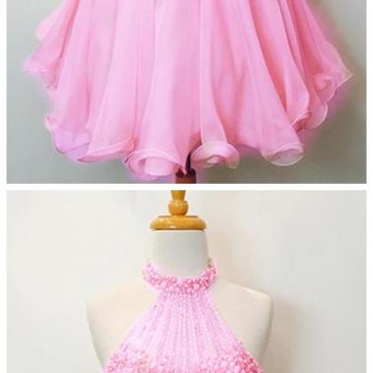 Short Colorful Homecoming Dress,two Pieces..