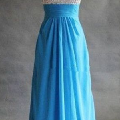 Pretty Handmade Blue Sequins Prom Dresses , Blue..