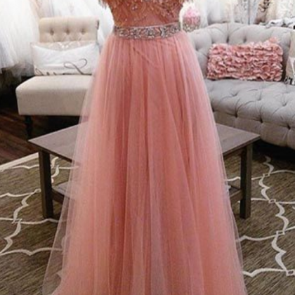 Luxurious A-line Prom Dress,off-shoulder V-neck..
