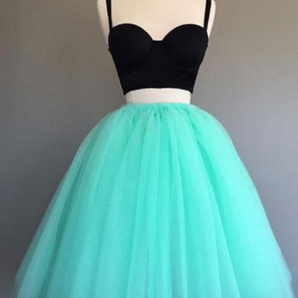 Cute Two Pieces Mint Green Short Prom Dress,..