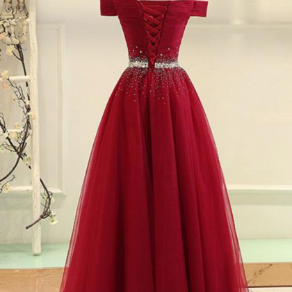 Fashion Off The Shoulder Tulle Homecoming Dress,..