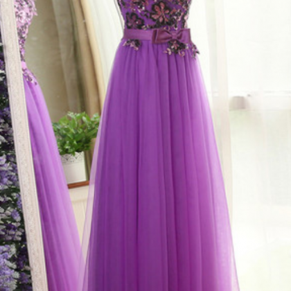 A Line Evening Dress,elegant Prom Dress,tulle..