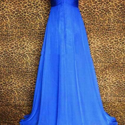 Real Image Royal Blue Evening Dresses Sweetheart..