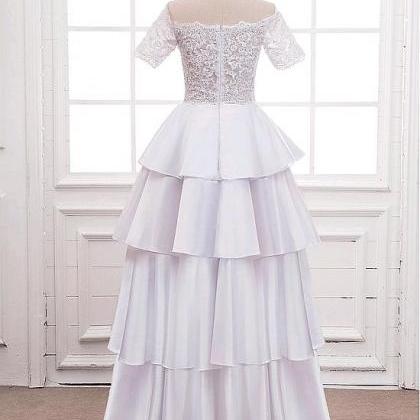 Chic Tulle & Satin Off-the-shoulder..