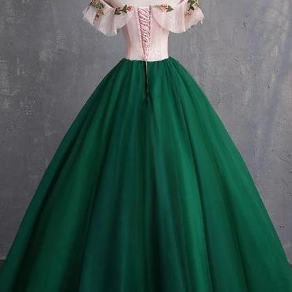 Off The Shoulder Floor Length Prom Dress With..
