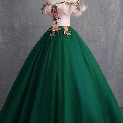Off The Shoulder Floor Length Prom Dress With..