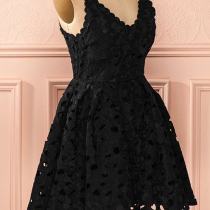 Sheath Lace Spaghetti Straps Backless Short Mini Homecoming Party Dress