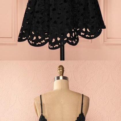 Sheath Lace Spaghetti Straps Backless Short Mini Homecoming Party Dress main image 0