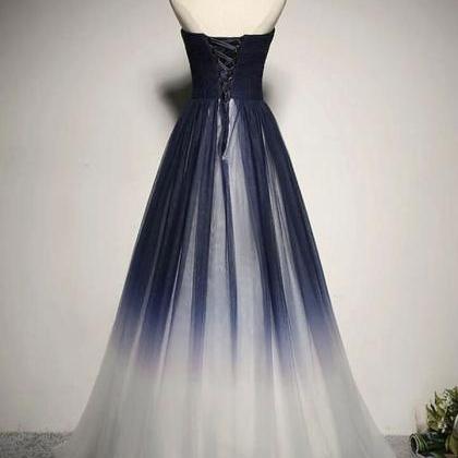 Charming Gradient Bridesmaid Dress, Tulle A-line..