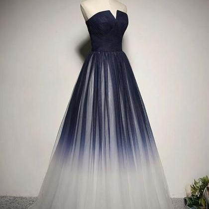 Charming Gradient Bridesmaid Dress, Tulle A-line..