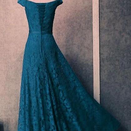 Beautiful Simple Off Shoulder Evening Gown, Prom..