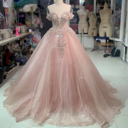 Off The Shoulder Ball Gown Quinceanera Dress