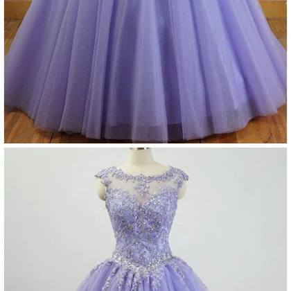 Gorgeous Cap Sleeve Ball Gown Quinceanera Dresses..