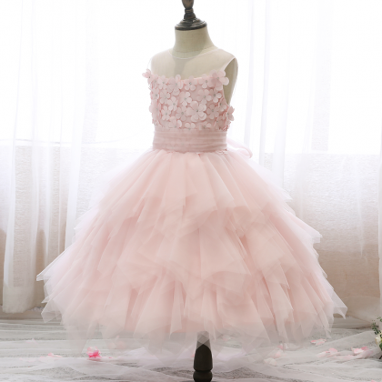 Flower Girl Dresses,puffy Yarn Princess Dress..