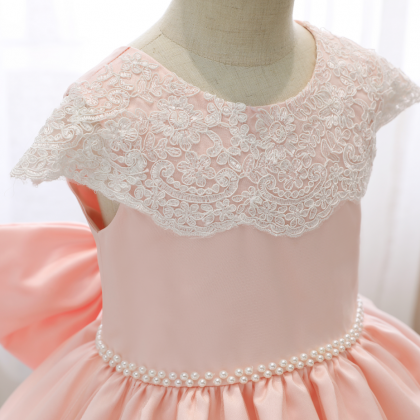 Flower Girl Dresses, Retro Embroidery Elegant Lace..