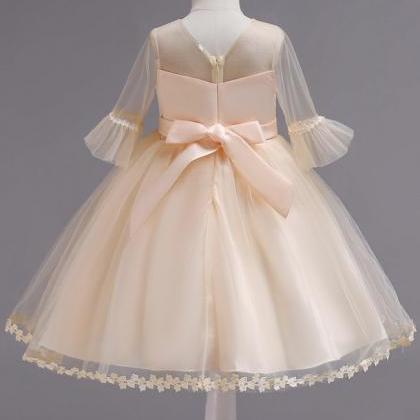 Flower Girl Dresses,ball-gown Embroidered Tulle..