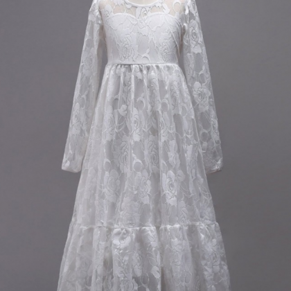 Flower Girl Dresses,a-line Lace Junior Bridesmaid..