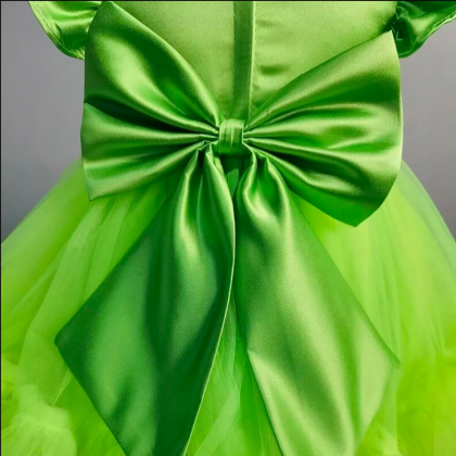Flower Girl Dresses,baby Girls Tulle Green Dress..