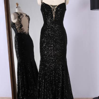Prom Dresses,2022 Design Beading Sequined Sweep..