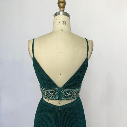 Prom Dresses,unique Design V Neck Spaghetti Strap..