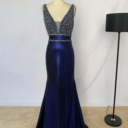 Prom Dresses,wholesale V Neck Backless Beaded Sexy..