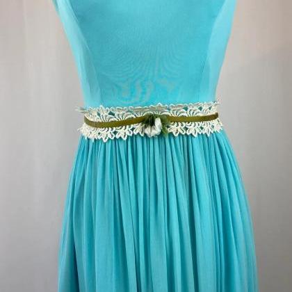 Prom Dresses,vintage Sleeveless Aqua Party Dress