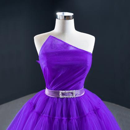 Prom Dresses,2022 Light Yarn Front And Short Back..