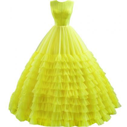 Prom Dresses,tall Collar Evening Dress Tulle Prom..
