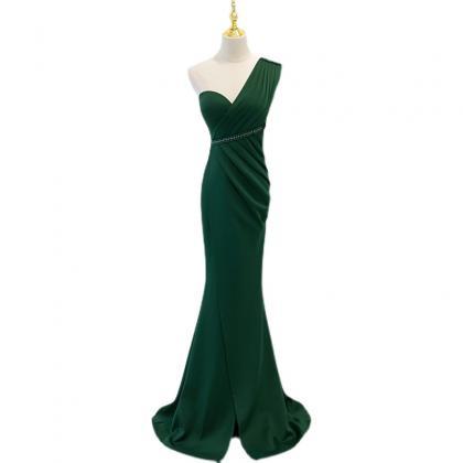 Prom Dresses,evening Dress 2022 Single-shoulder..