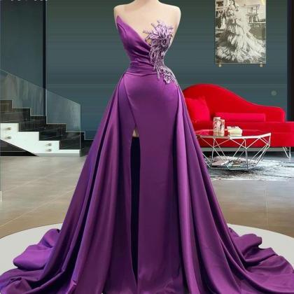 Elegant Purple Long Women Prom Dres..