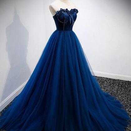 Prom Dresses,simple A Line Tulle Long Prom Dress,..