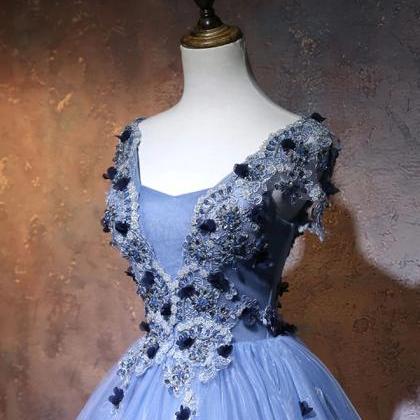 Prom Dresses, Lace Applique Cover Sleeves Long..