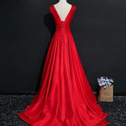 Prom Dresses,simple V Neck Long Prom Dress,..